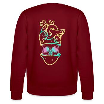 Heart Skull 3 yellow - Sweat bio CHANGER Stanley/Stella Unisexe - bordeaux - Dos - Marisol (170cm)
