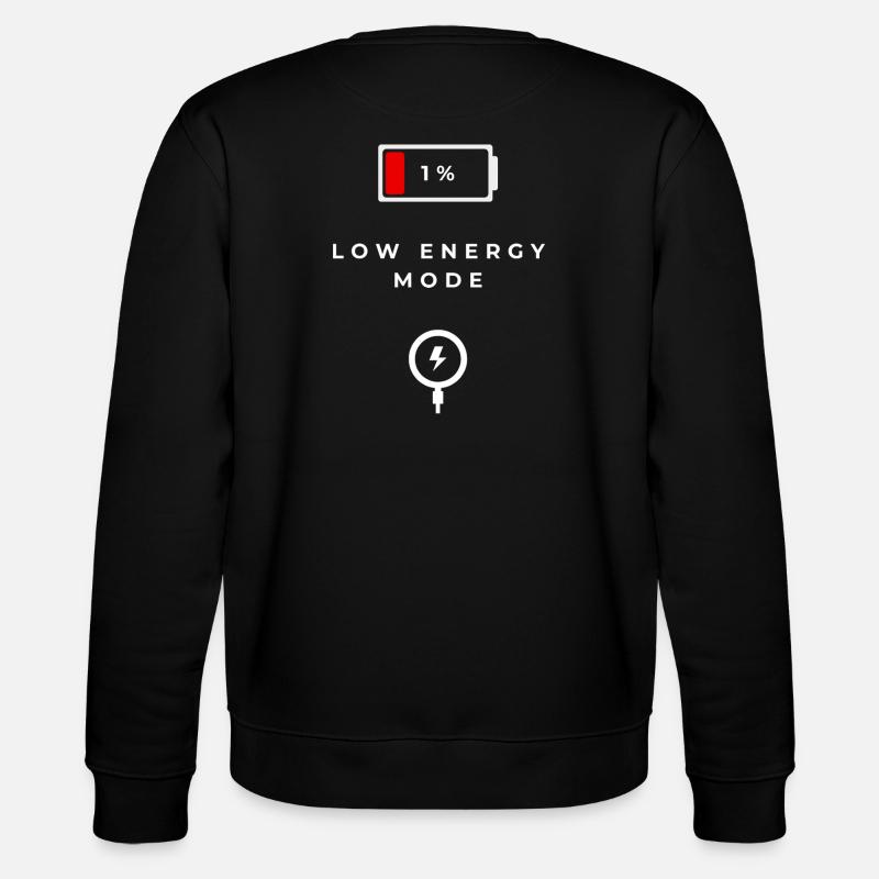 Low Energy Mode Graphics - Stanley/Stella CHANGER Unisex Organic Sweatshirt - black