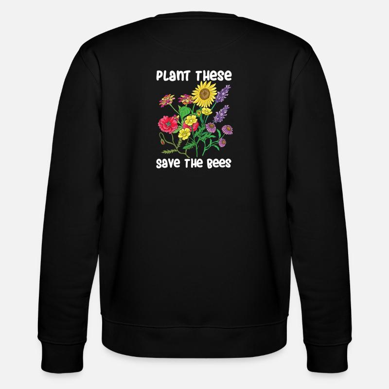 Abeilles abeilles prairie fleur prairie - Sweat bio CHANGER Stanley/Stella Unisexe - noir