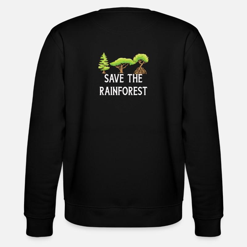 Save The Rainforest - Stanley/Stella CHANGER Unisex Organic Sweatshirt - black