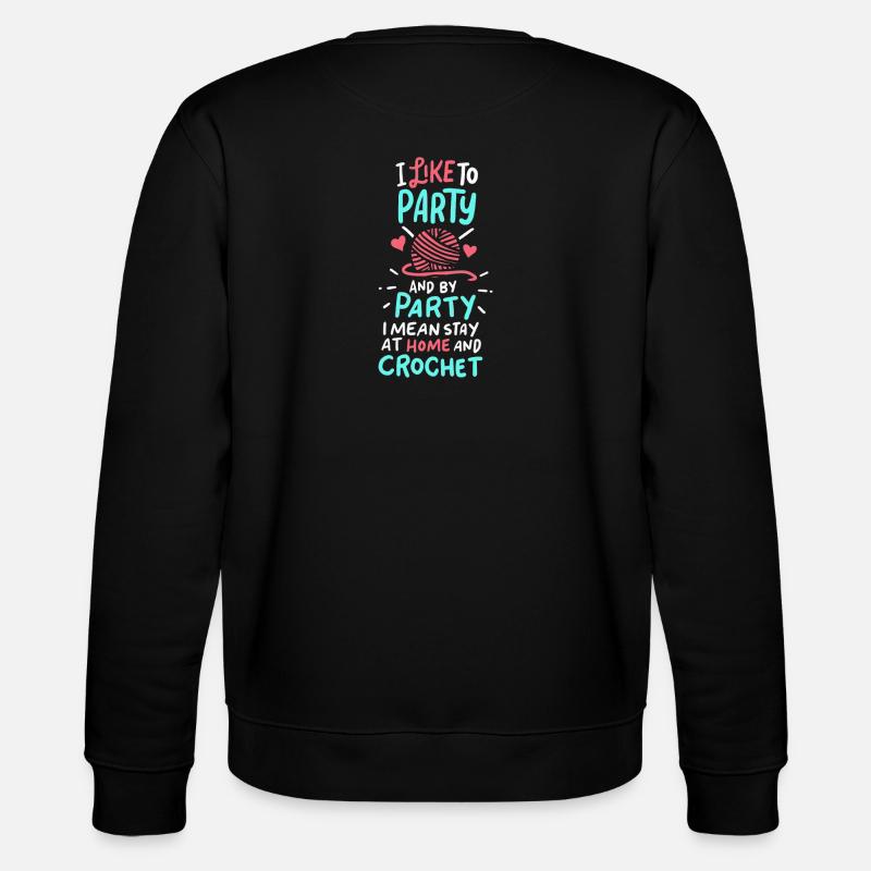 Häkeln Häkelnadel Stricken Geschenk - Stanley/Stella Unisex Bio-Sweatshirt CHANGER  - Schwarz