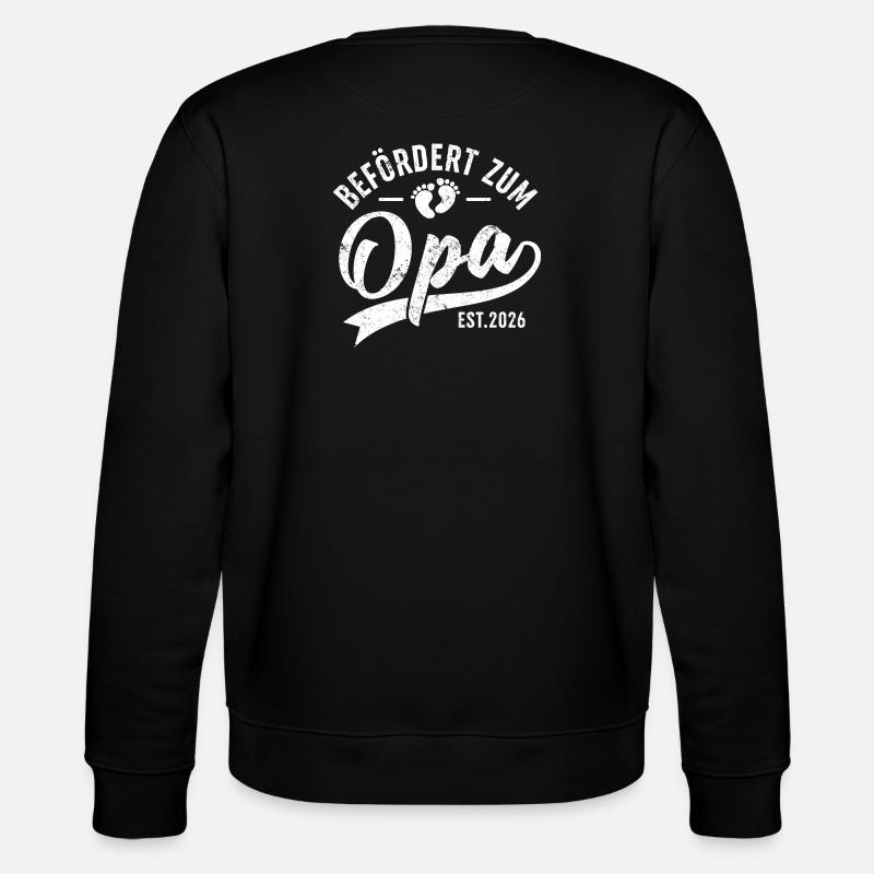 Befördert zum Opa 2026 | Opa Geschenk - Stanley/Stella Unisex Bio-Sweatshirt CHANGER  - Schwarz