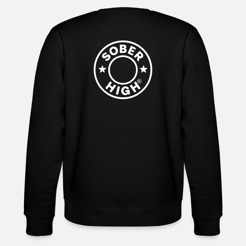Live clean. Feel high. soberhigh. - Stanley/Stella CHANGER Unisex Organic Sweatshirt - black