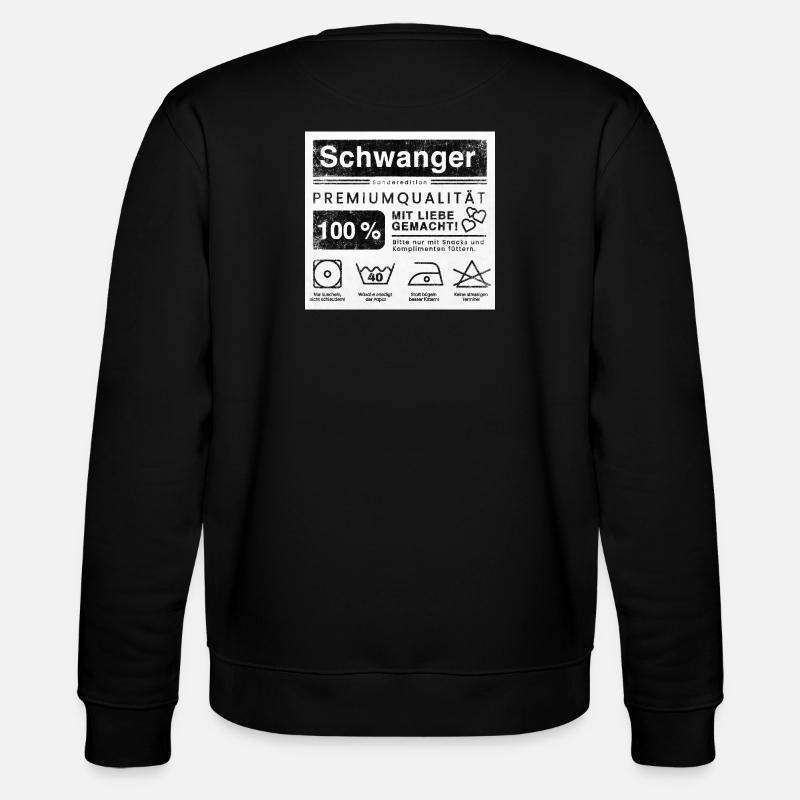 Schwangerschaft Sonderedition  - Stanley/Stella Unisex Bio-Sweatshirt CHANGER  - Schwarz