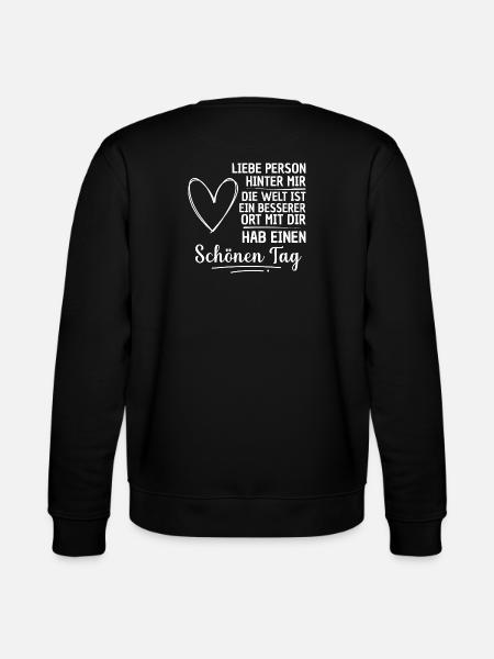 Liebe Person Spruch - Stanley/Stella Unisex Bio-Sweatshirt CHANGER - Schwarz
