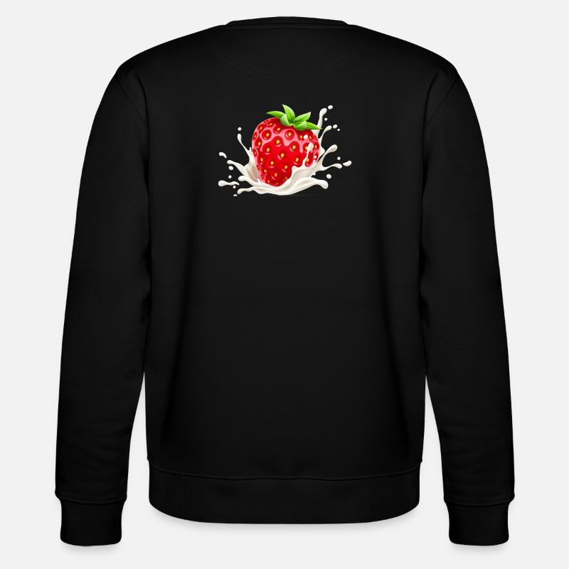 Erdbeere, Erdbeer-Verlangen, Erdbeere - Stanley/Stella Unisex Bio-Sweatshirt CHANGER  - Schwarz