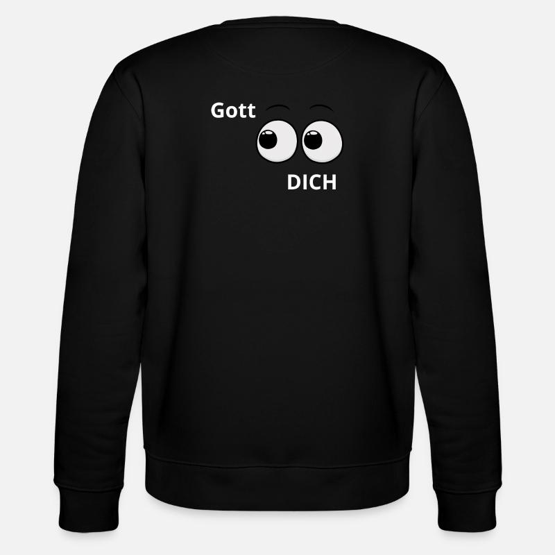 Gott sieht und sucht dich - Stanley/Stella Unisex Bio-Sweatshirt CHANGER  - Schwarz
