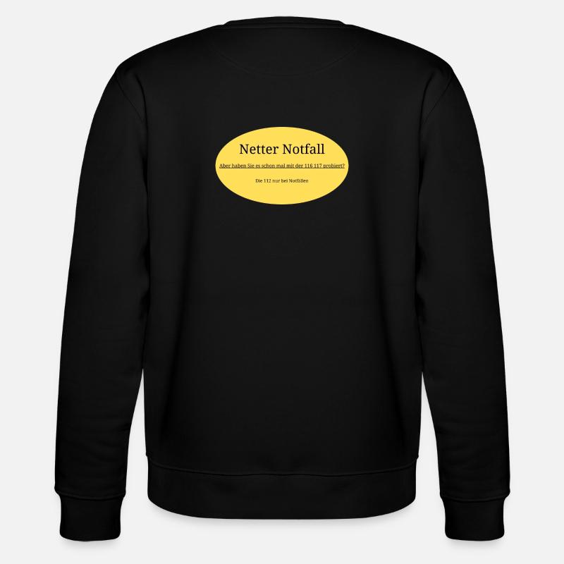 Netter Notfall - Stanley/Stella Unisex Bio-Sweatshirt CHANGER  - Schwarz