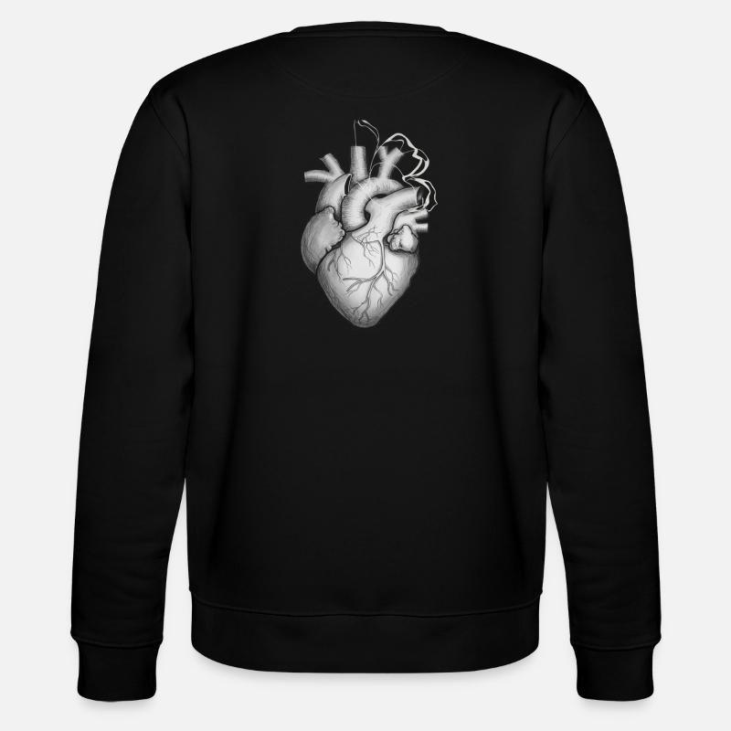 Cœur avec esthétique papillon - Sweat bio CHANGER Stanley/Stella Unisexe - noir