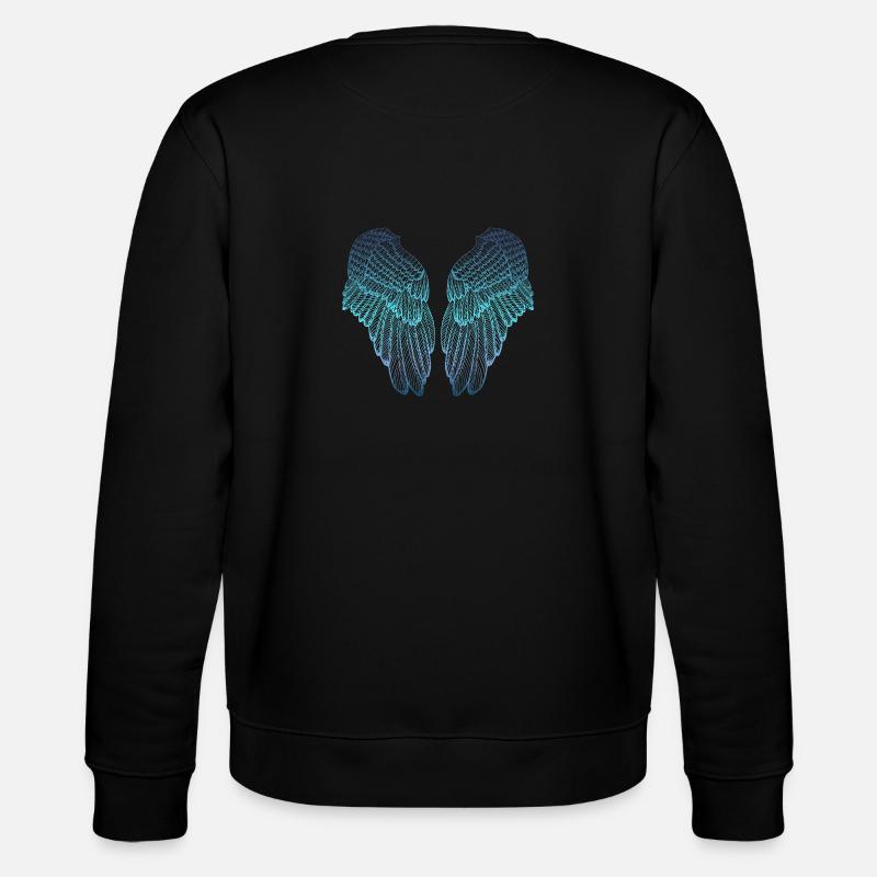 Ailes d'ange aux tons bleues - Sweat bio CHANGER Stanley/Stella Unisexe - noir