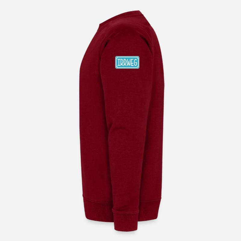 Irrweg Schild - Stanley/Stella Unisex Bio-Sweatshirt CHANGER  - Burgunderrot