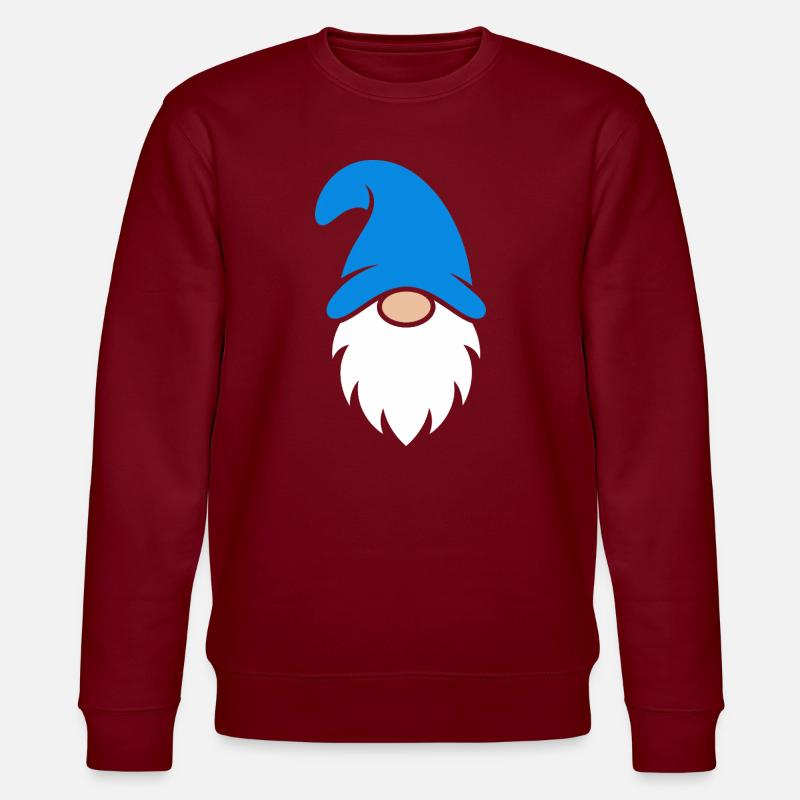 Mignon Gnome de Noël Chapeau Bleu - Sweat bio CHANGER Stanley/Stella Unisexe - bordeaux