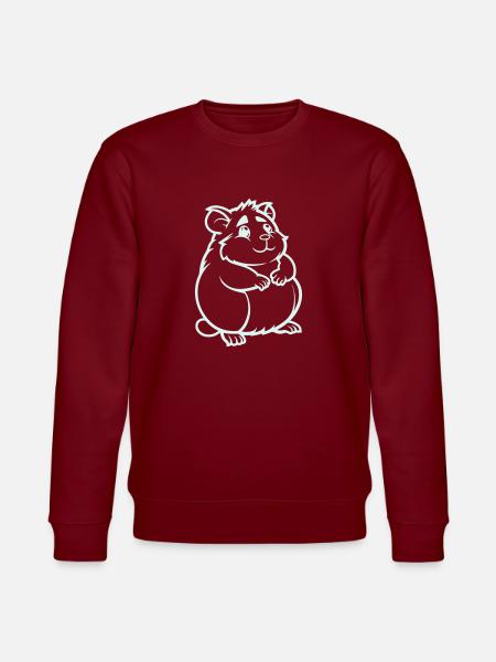 hamster comic tier - Stanley/Stella Unisex Bio-Sweatshirt CHANGER  - Burgunderrot