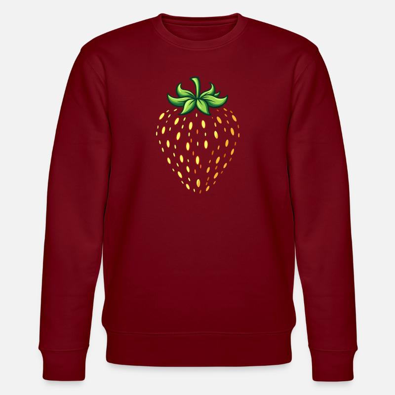 Erdbeere Früchte - Fasching Kostüm - Stanley/Stella Unisex Bio-Sweatshirt CHANGER  - Burgunderrot