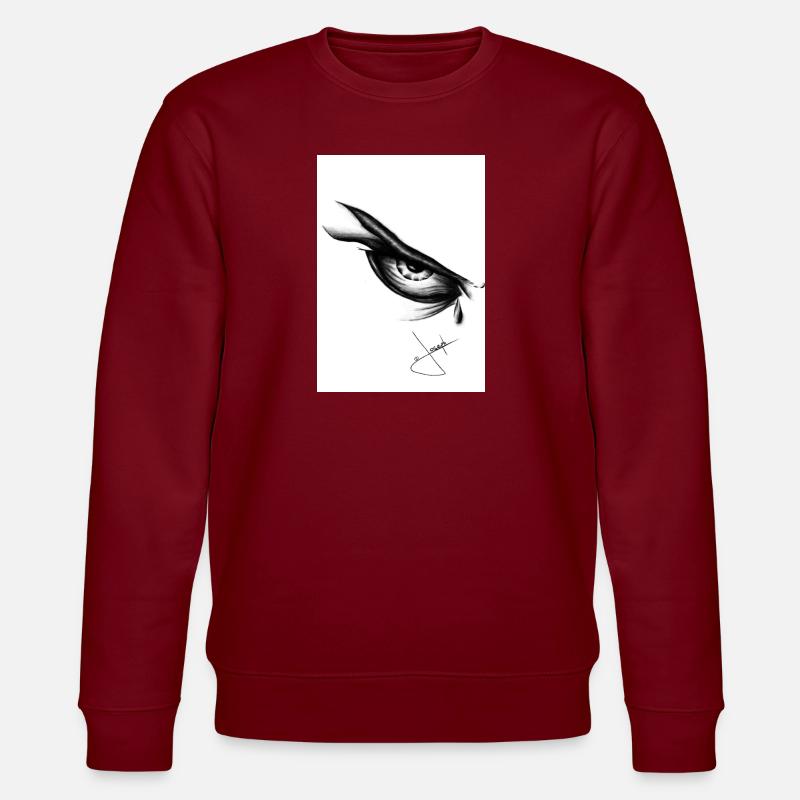 Augen Engel - Stanley/Stella Unisex Bio-Sweatshirt CHANGER  - Burgunderrot