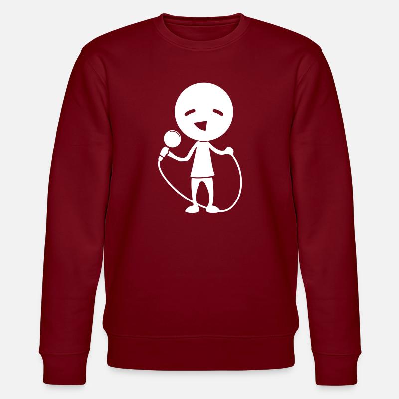 Sänger mit Mikrofon - Stanley/Stella Unisex Bio-Sweatshirt CHANGER  - Burgunderrot