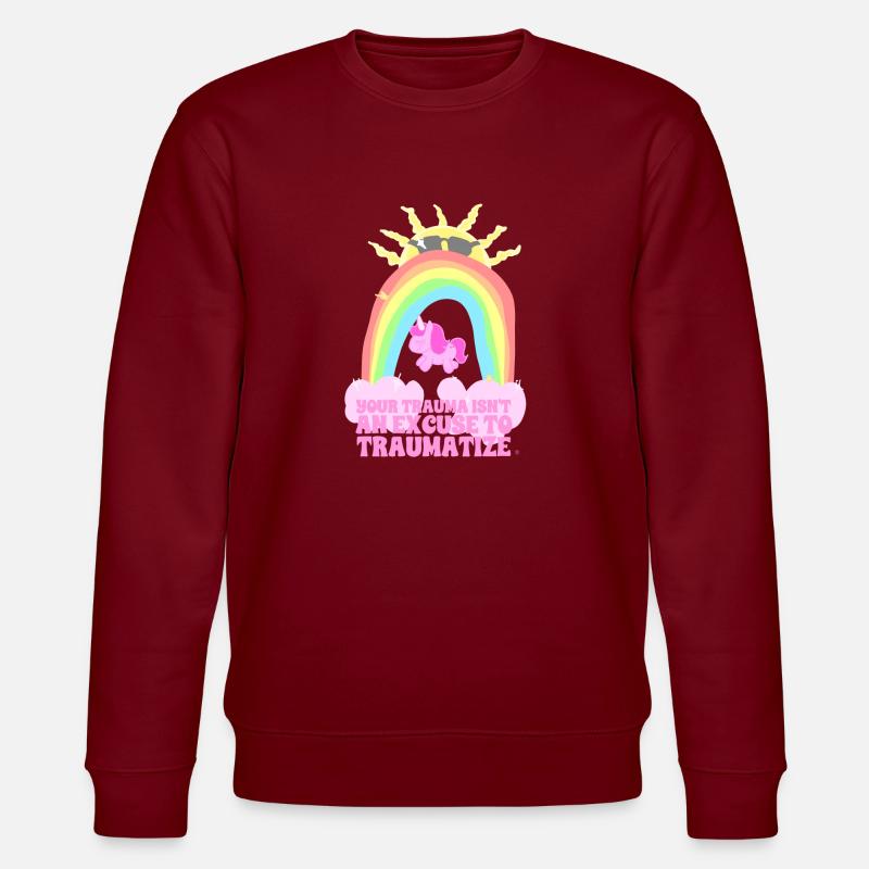 Trauma-Traumatisierer - Stanley/Stella Unisex Bio-Sweatshirt CHANGER  - Burgunderrot