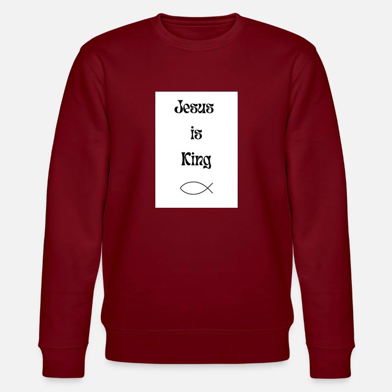 Jesus is King - Stanley/Stella Unisex Bio-Sweatshirt CHANGER  - Burgunderrot