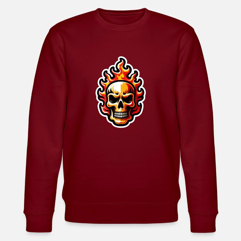 Flamenschädel - Stanley/Stella Unisex Bio-Sweatshirt CHANGER  - Burgunderrot