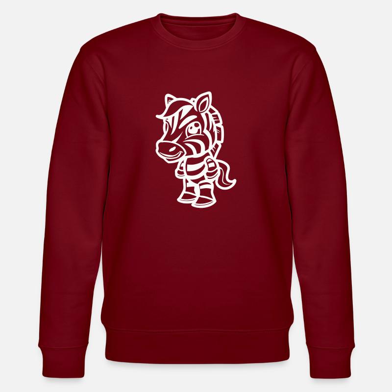 Bande dessinée zèbre - Sweat bio CHANGER Stanley/Stella Unisexe - bordeaux