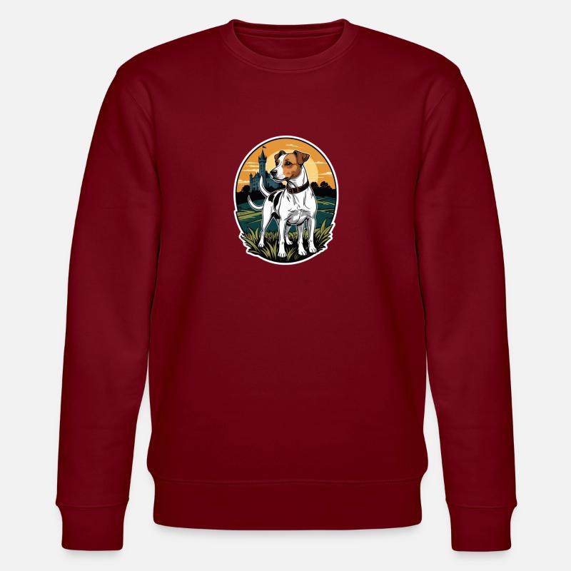 Jack Russel - Stanley/Stella Unisex Bio-Sweatshirt CHANGER  - Burgunderrot