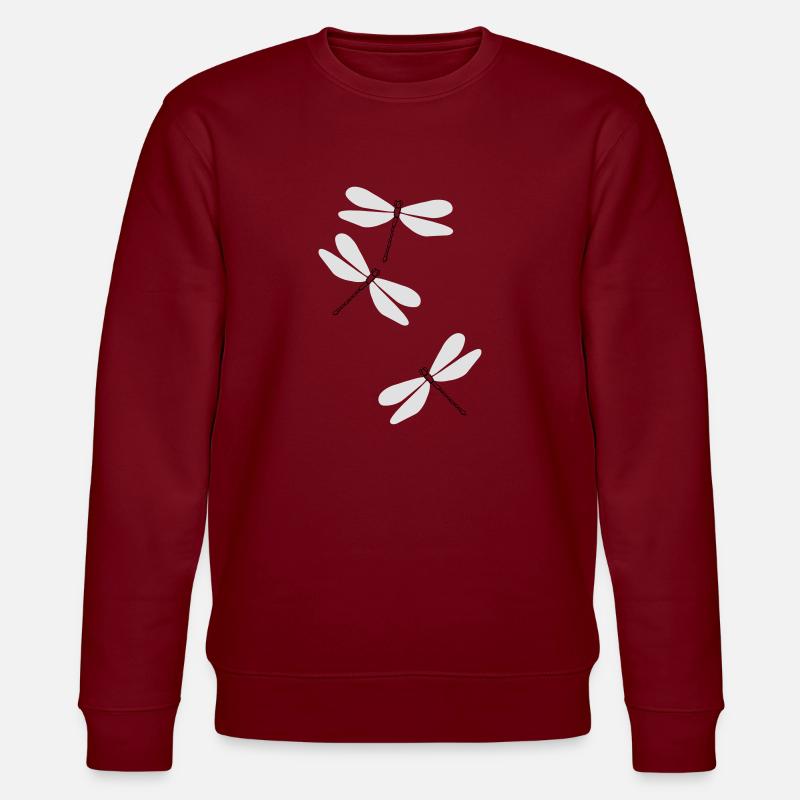 Libellules beu5 - Sweat bio CHANGER Stanley/Stella Unisexe - bordeaux