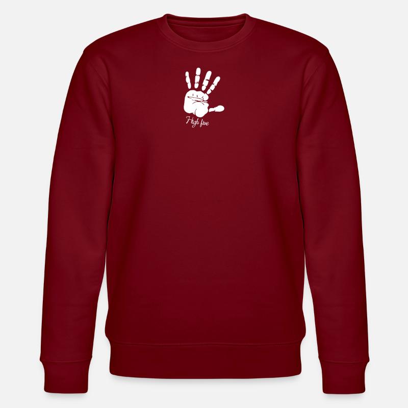high five - Stanley/Stella CHANGER Unisex Organic Sweatshirt - burgundy