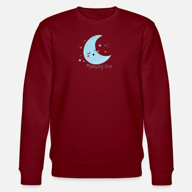 sleeping time - Stanley/Stella Unisex Bio-Sweatshirt CHANGER  - Burgunderrot