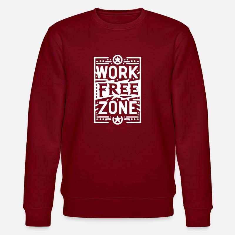 Arbeitsfreie Zone - Stanley/Stella Unisex Bio-Sweatshirt CHANGER  - Burgunderrot