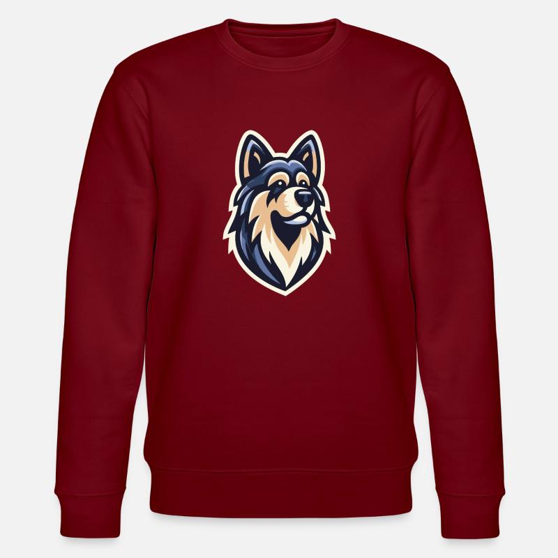Nachtwolf-Jäger - Stanley/Stella Unisex Bio-Sweatshirt CHANGER  - Burgunderrot