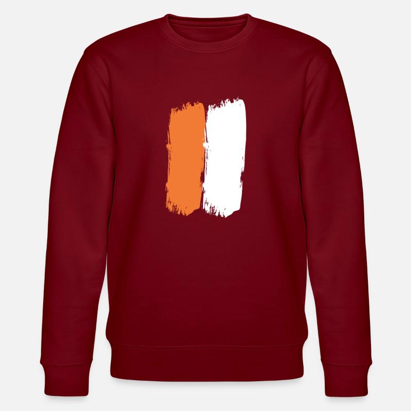 Weisse Orange - Stanley/Stella Unisex Bio-Sweatshirt CHANGER - Burgunderrot