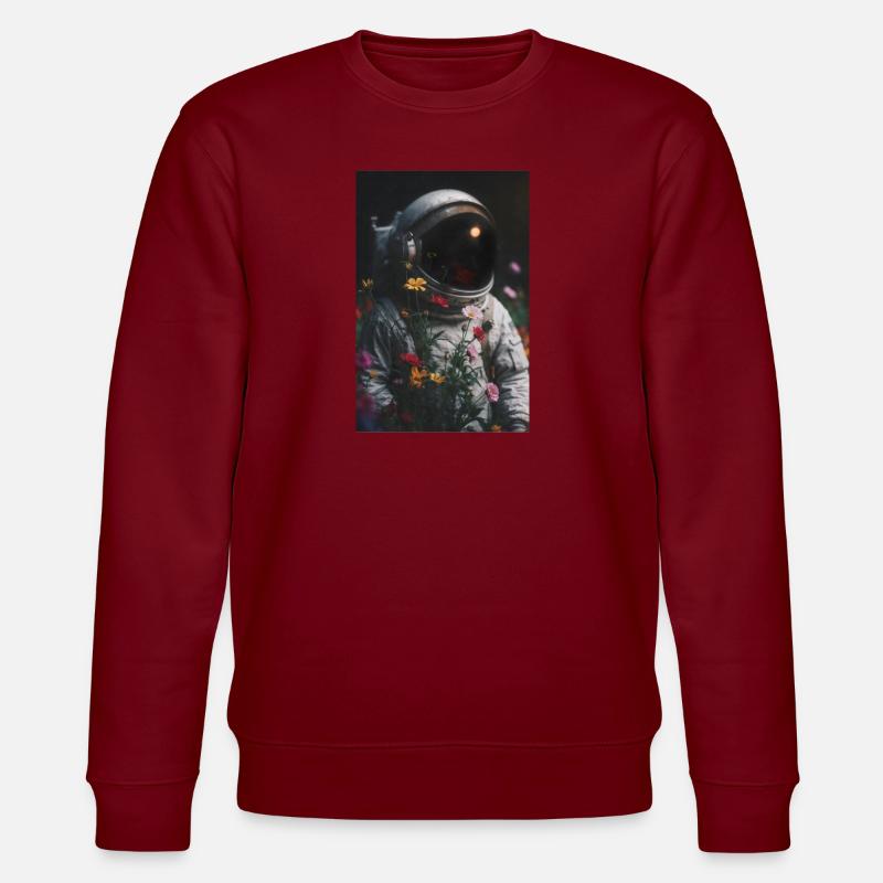 Kosmischer Botaniker - Stanley/Stella Unisex Bio-Sweatshirt CHANGER  - Burgunderrot
