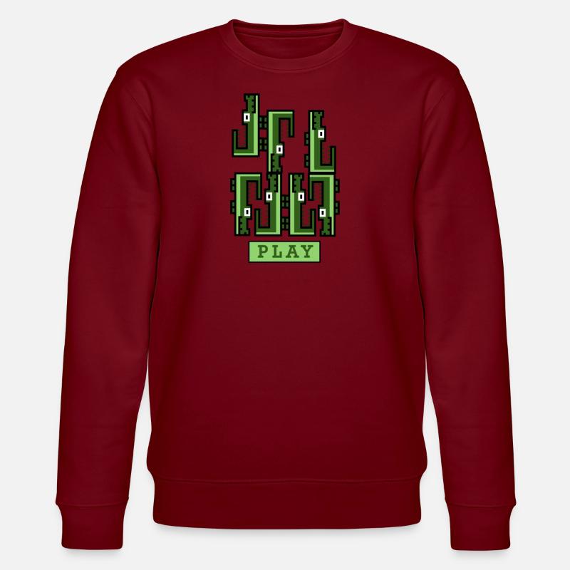 Krokodil-Spiel - Stanley/Stella Unisex Bio-Sweatshirt CHANGER  - Burgunderrot