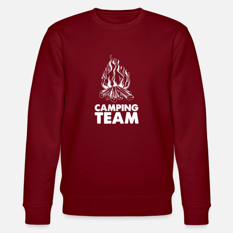 camping team lagerfeuer - Stanley/Stella Unisex Bio-Sweatshirt CHANGER  - Burgunderrot