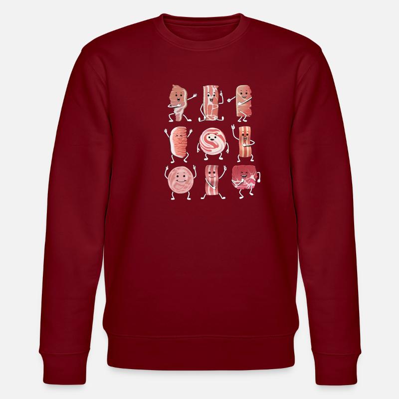 Lustiger Speck - Stanley/Stella Unisex Bio-Sweatshirt CHANGER  - Burgunderrot