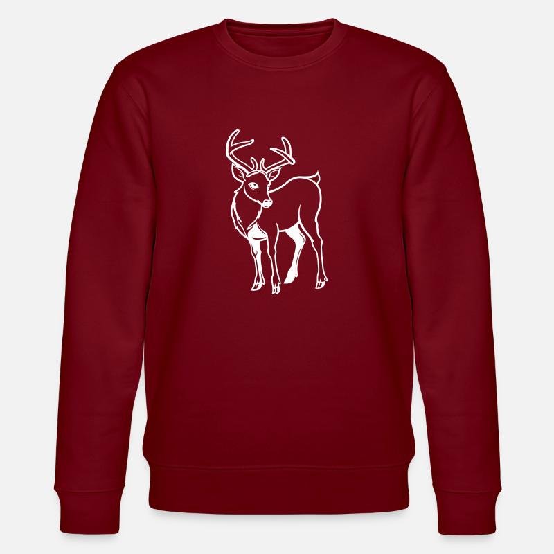 Cerf Cerf Bande dessinée - Sweat bio CHANGER Stanley/Stella Unisexe - bordeaux