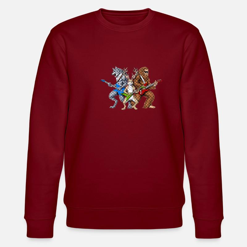 Heavy-Metal-Kryptiden - Stanley/Stella Unisex Bio-Sweatshirt CHANGER  - Burgunderrot