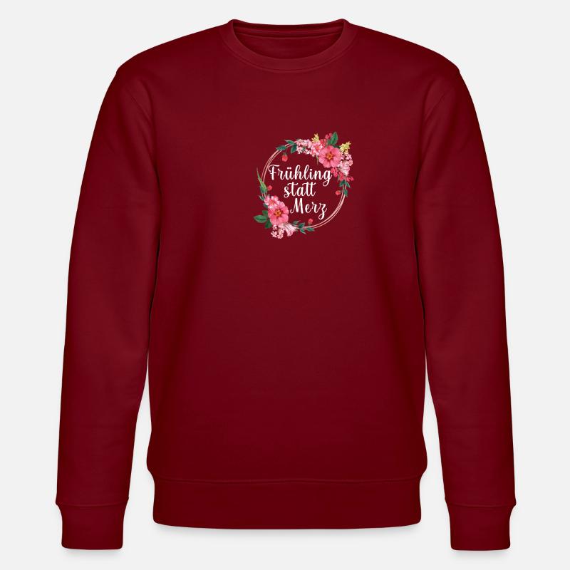 Frühling statt Merz - Stanley/Stella Unisex Bio-Sweatshirt CHANGER  - Burgunderrot