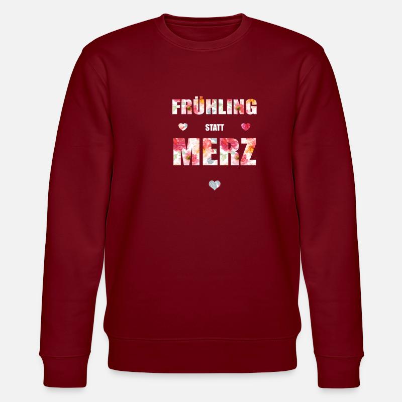 Frühling statt Merz - Stanley/Stella Unisex Bio-Sweatshirt CHANGER  - Burgunderrot
