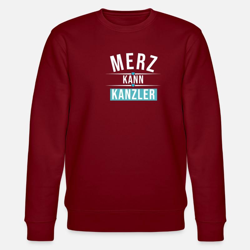 Merz kann Kanzler - Stanley/Stella Unisex Bio-Sweatshirt CHANGER - Burgunderrot