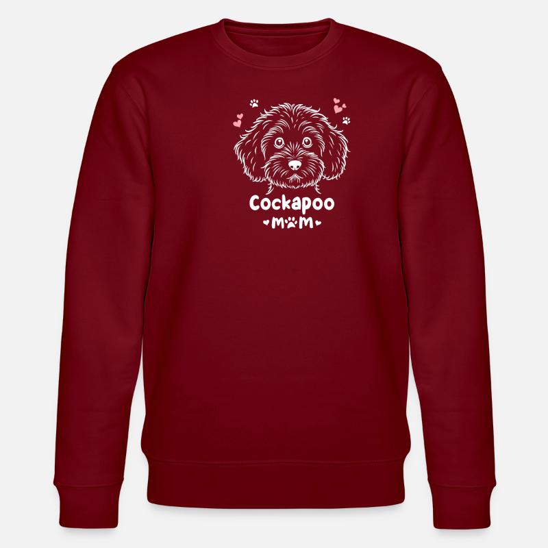 Cockapoo Mama Cockapoos Cockerpoo - Stanley/Stella Unisex Bio-Sweatshirt CHANGER - Burgunderrot