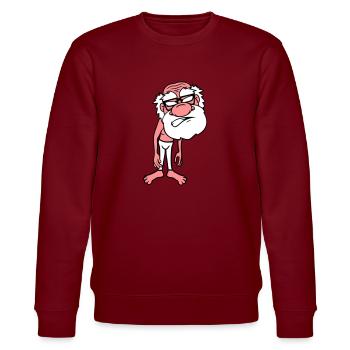 lustig duenn boese veraergert wuetend sauer schlec - Stanley/Stella Unisex Bio-Sweatshirt CHANGER  - Burgunderrot - Vorne - Nik (191cm) & Marisol (170cm)