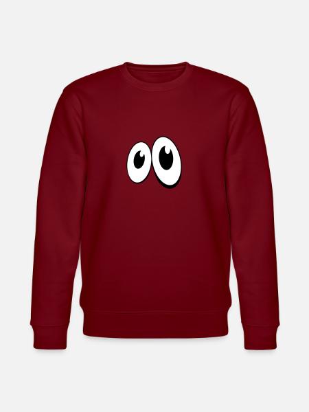 Eyes Comic-Style (1c) - Stanley/Stella CHANGER Unisex Organic Sweatshirt - burgundy