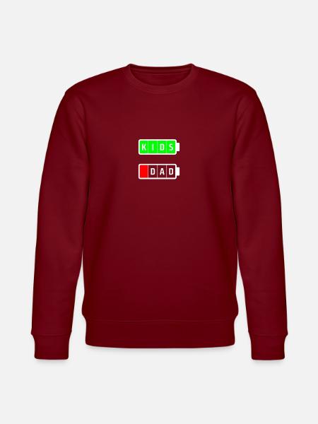 dad kids white - Stanley/Stella CHANGER Unisex Organic Sweatshirt - burgundy