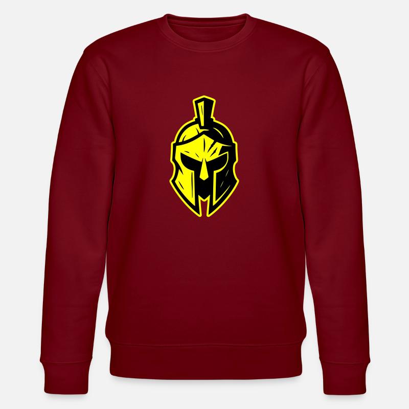 Spartaner Gladiator Helm Sparta - Stanley/Stella Unisex Bio-Sweatshirt CHANGER  - Burgunderrot