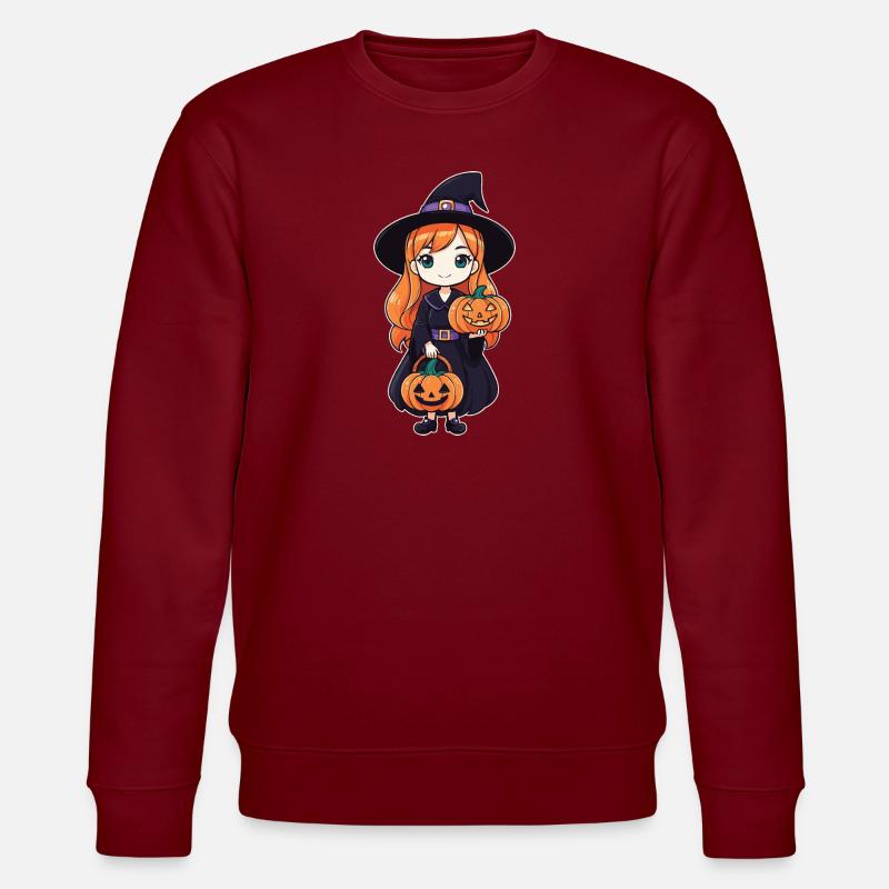 Mignonne sorcière d’halloween - Sweat bio CHANGER Stanley/Stella Unisexe - bordeaux
