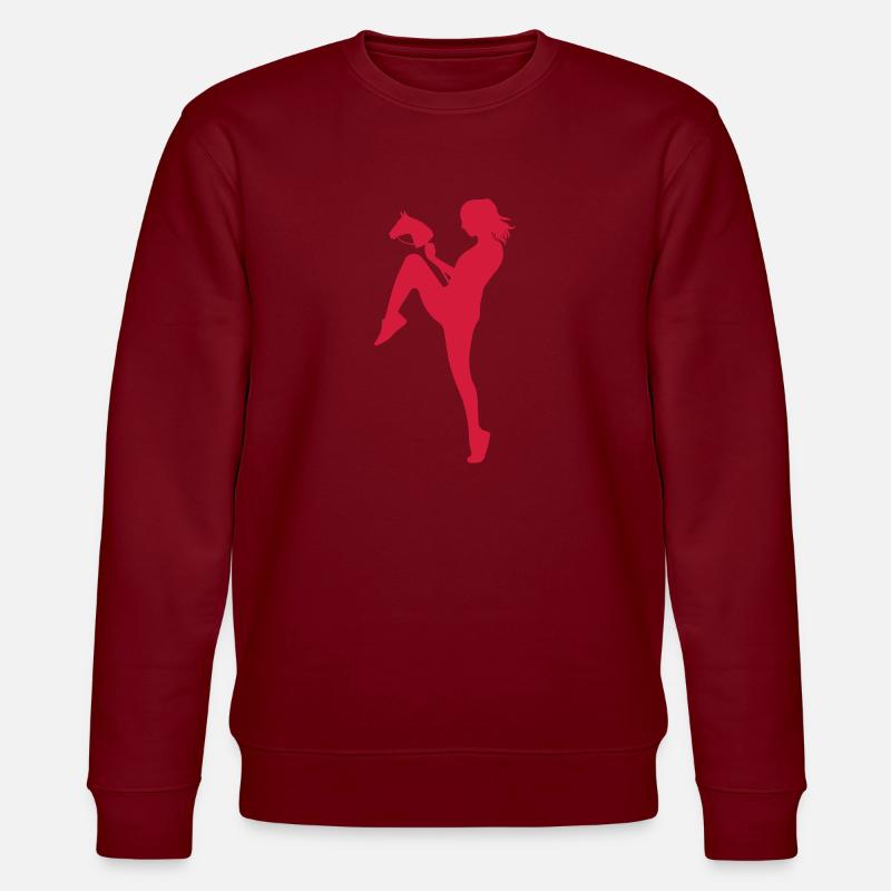 hobby horsing - Stanley/Stella Unisex Bio-Sweatshirt CHANGER  - Burgunderrot