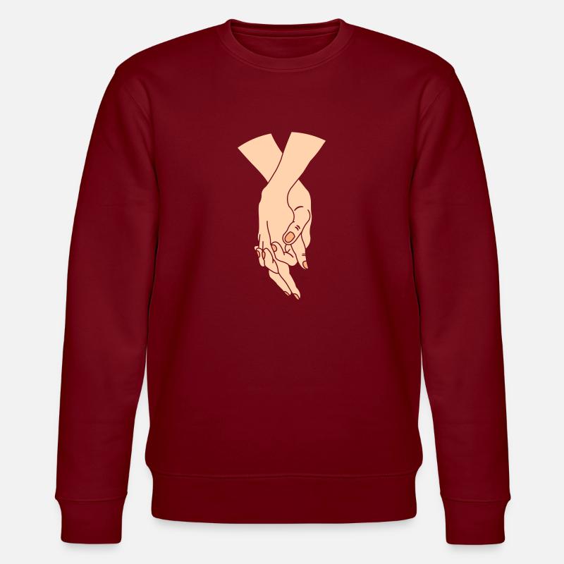 hands couple - Stanley/Stella Unisex Bio-Sweatshirt CHANGER  - Burgunderrot
