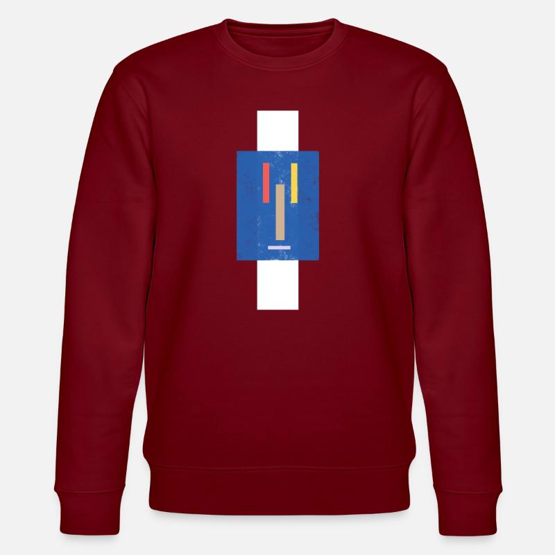 Visage abstrait sur un pull - Sweat bio CHANGER Stanley/Stella Unisexe - bordeaux