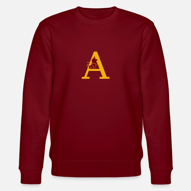 Buchstabe A - Stanley/Stella Unisex Bio-Sweatshirt CHANGER  - Burgunderrot